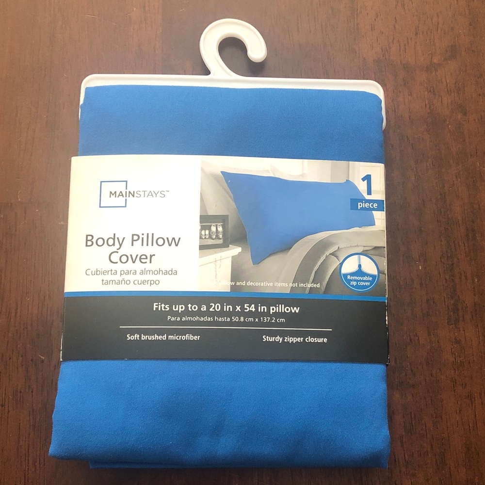 👻 Mainstays Bright Blue Body Pillow Cover